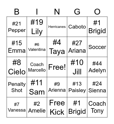 Herricanes Bingo Card