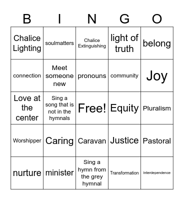 September 22 Bingo Card