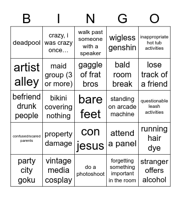 CCE 2024 Bingo Card
