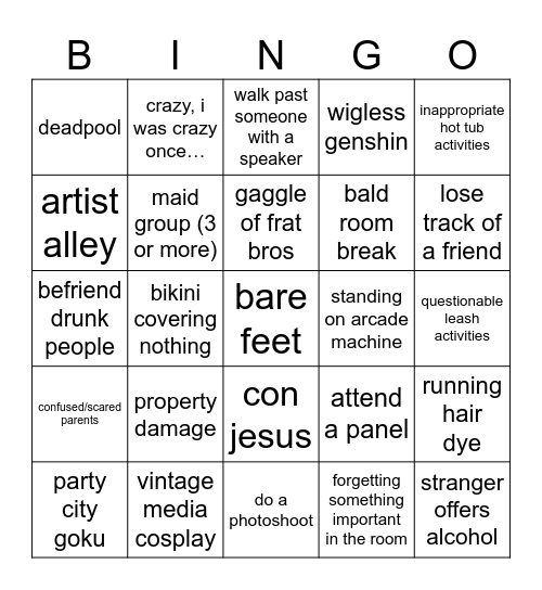 CCE 2024 Bingo Card