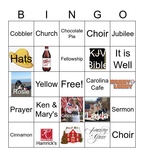 MRS. AVA'S FAVORITES Bingo Card