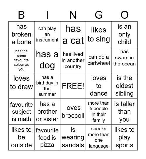 Portable 1 - Find Someone Who ... Bingo Card