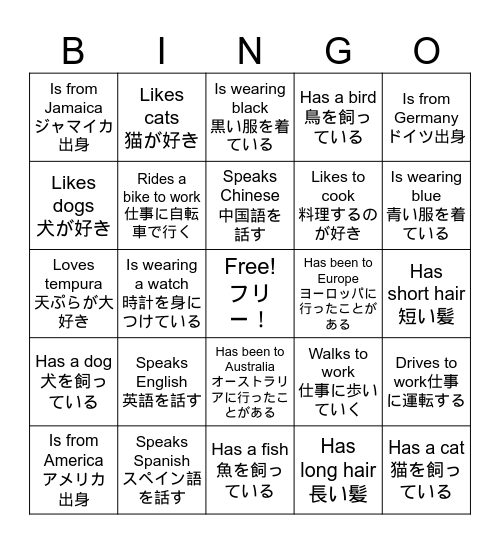 Find Someone Who... Bingo Card