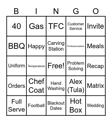 Fall Readiness Bingo Card