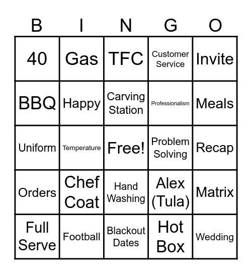 Fall Readiness Bingo Card