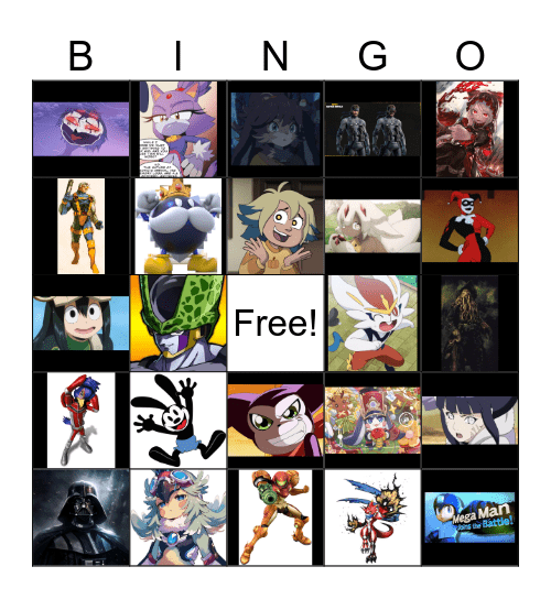 Favorite character Bingo Card