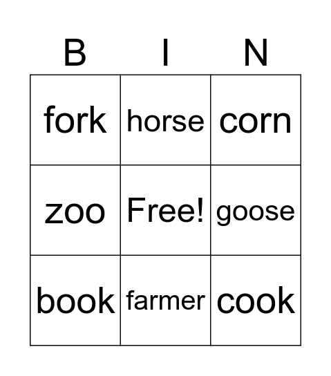 EE2B Unit 4 Bingo Card