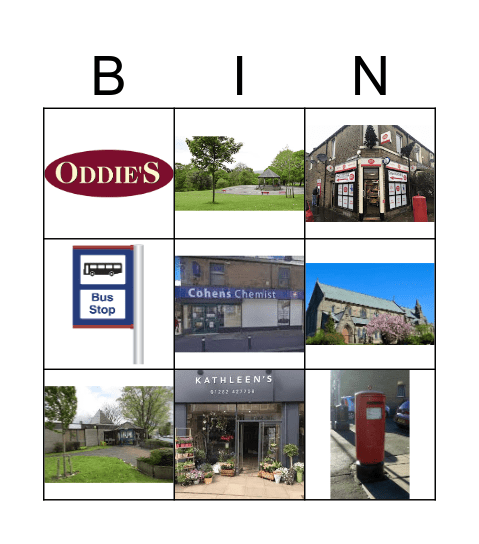 Coal Clough area Bingo Card