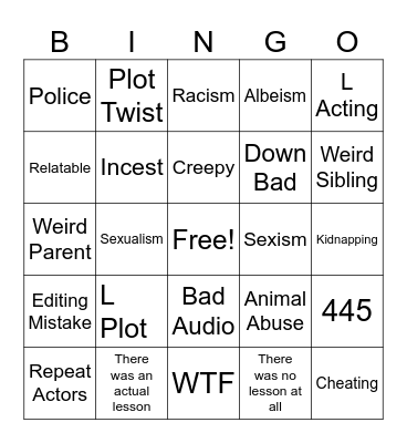 Tmr Teachings Bingo Card