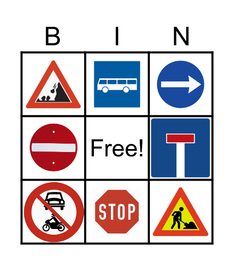 Trafikkbingo Card