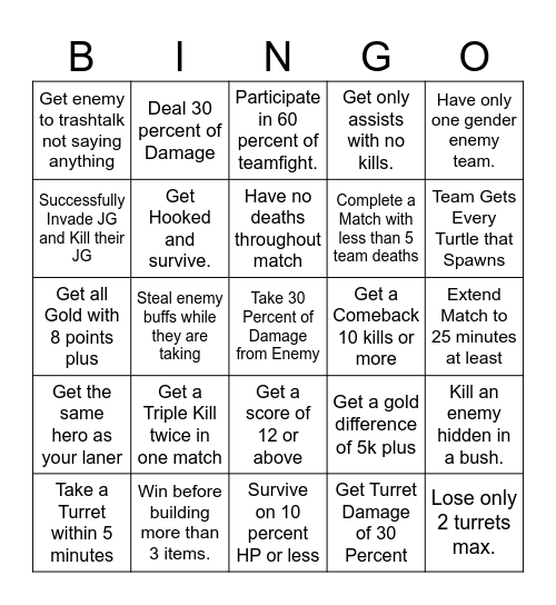 ML Bingo Card