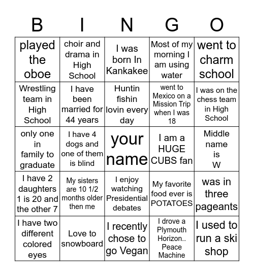 CO-WORKER BINGO Card