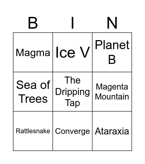 Milwaukee Bingo Card