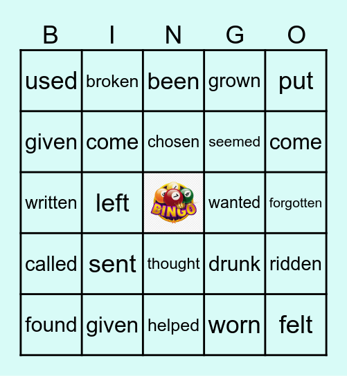 Past Perfect Bingo Card