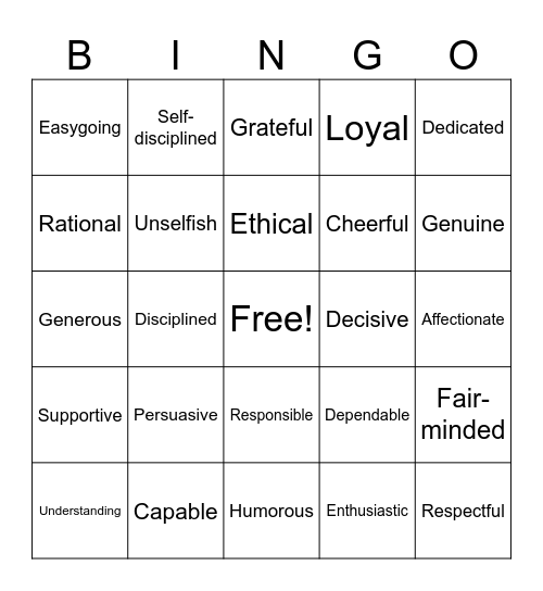 Speed Friendworking Bingo Card