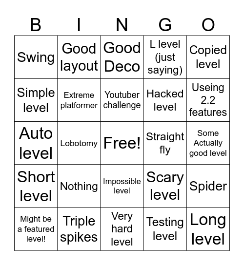 RECENT TAB BINGO Card