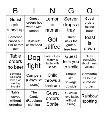 Avery Bingo Card