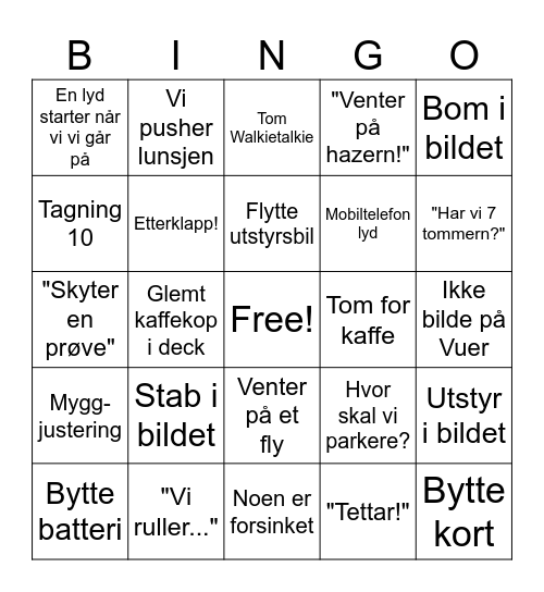 Evig Singel Bingo Card