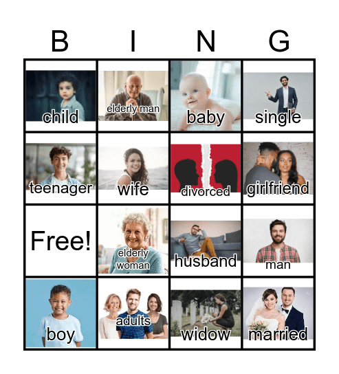 Level 1 Chapter 1 pp. 23 and 25 Bingo Card