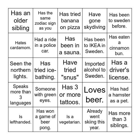 Buddy Group 11 Bingo Card