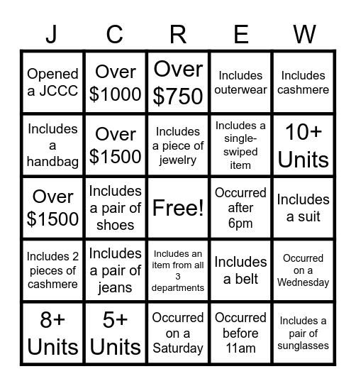 HIGH ADS BINGO Card