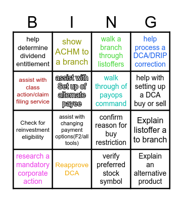 Product & CADD Bingo Card