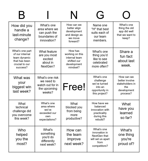 Batman's Retro Bingo Card