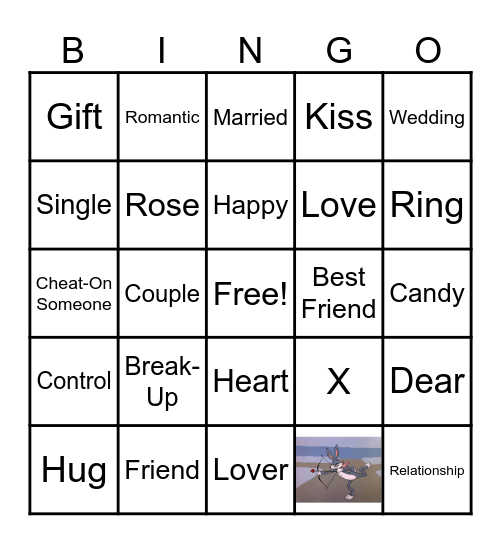 Love & Friendship Bingo Card