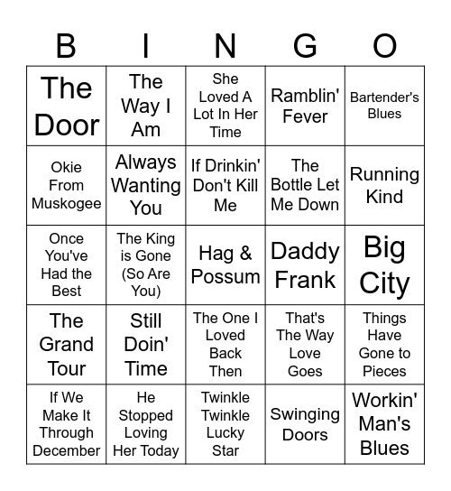 Hag & Jones Bingo Card