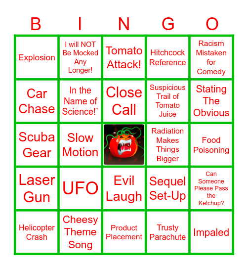 Attack of the Killer Tomatoes!!! Bingo Card