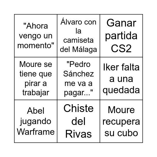 Los Mostros 3 en raya Bingo Card