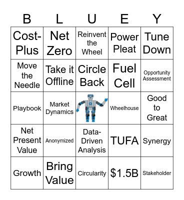 Bluey's BINGO Challenge Bingo Card