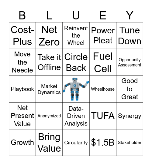 Bluey's BINGO Challenge Bingo Card