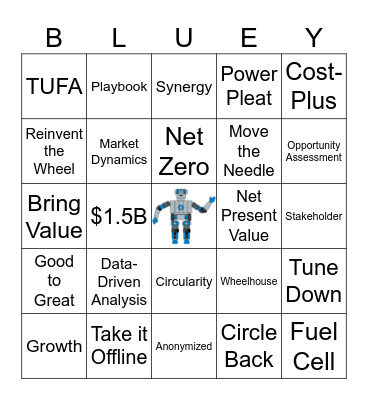 Bluey's BINGO Challenge Bingo Card