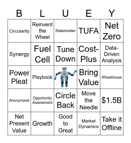 Bluey's BINGO Challenge Bingo Card