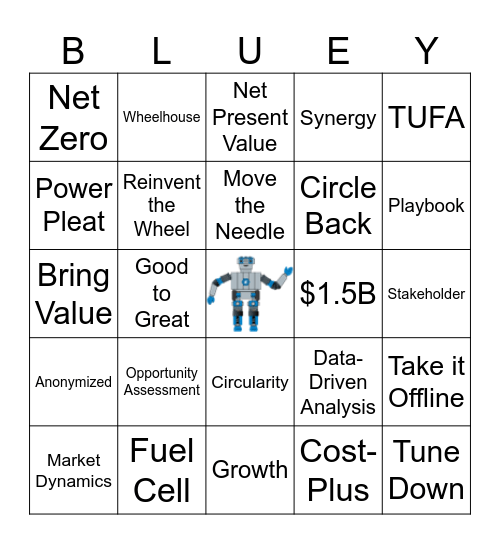 Bluey's BINGO Challenge Bingo Card