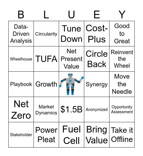 Bluey's BINGO Challenge Bingo Card