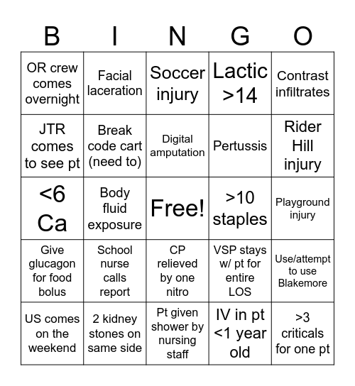 September Bingo Card