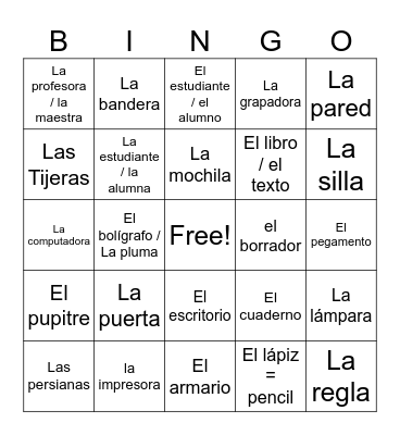 Objetos de la clase Bingo Card