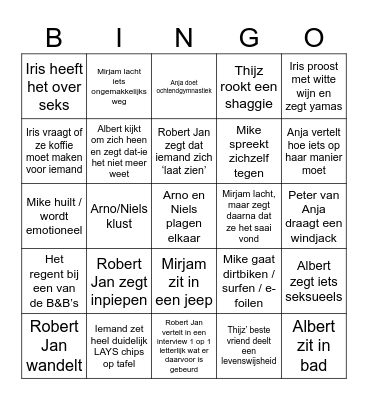 B&B VOL Bingo Card