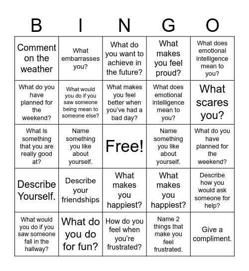 EQ BINGO Card