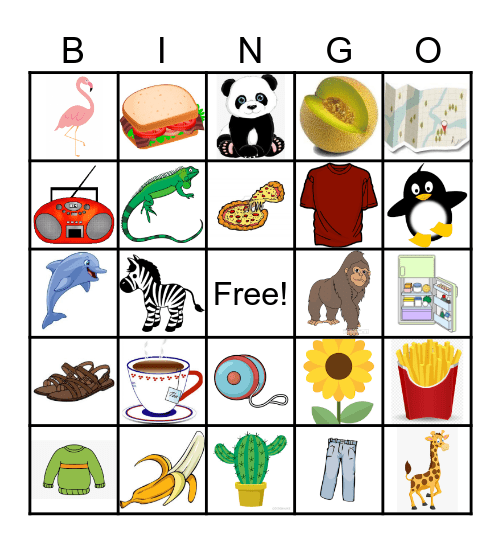 Spanish Cognates 2 Bingo Card