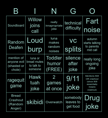 Bing Bingo Card