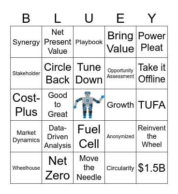 Bluey's BINGO Challenge Bingo Card