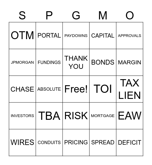 EAW Bingo Card