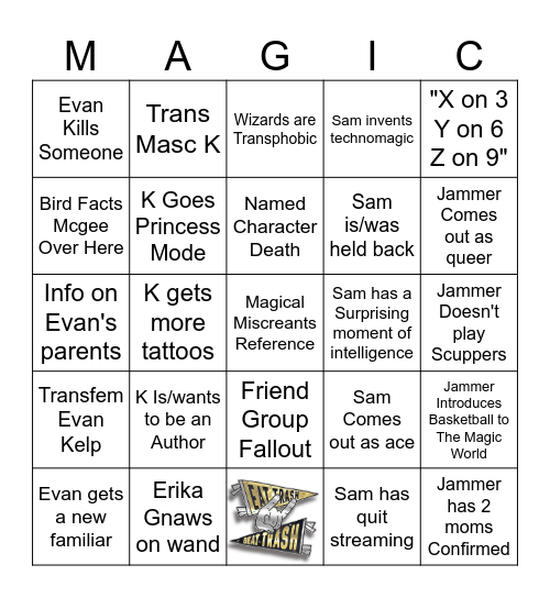 Mismag 2 Bingo Card