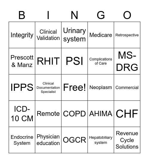 CDI Week 2024 Bingo Card
