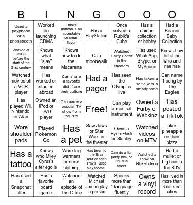 Networking Bingo Card