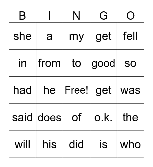19 Bingo Card