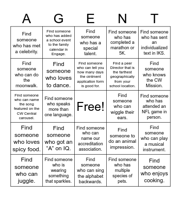 MISSION: POSSIBLE Bingo Card